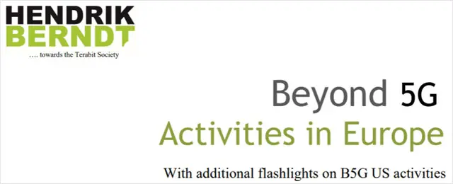 Hendrik Berndt's survey of Beyond 5G R&D trends in Europe and the United States